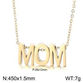 Simple and versatile English letter necklace mother