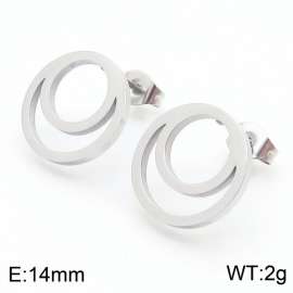 Simple and generous stainless steel earrings
