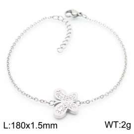 180x1.5mm Stainless steel bracelet with butterfly style