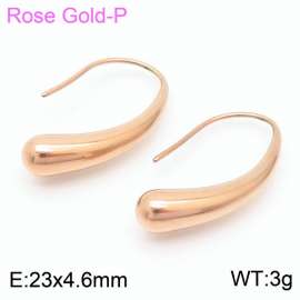 Stainless steel drop earrings in rose gold