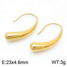 Gold stainless steel drop earrings