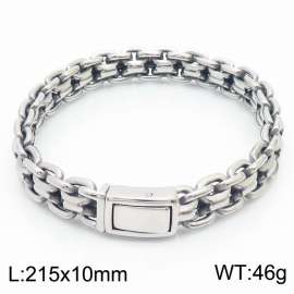 Stainless steel 215x10mm special link chain fashional strong man bracelet
