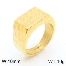 Fashion Gold-plated Stainless Steel Ring for Women Color Gold