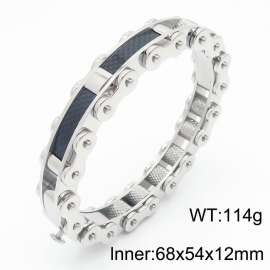 Fashionable Stainless Steel Bicycle Chain Bracelet for Men Color Silver