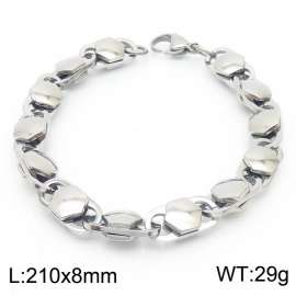 Japanese and Korean style 8mm creative geometric stainless steel bracelet for men