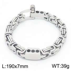 Creative U-shaped buckle emperor chain men's  Stainless Steel bracelet