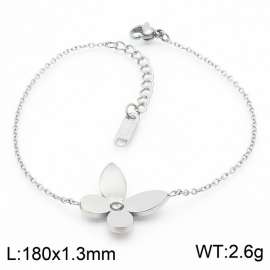 Stainless Steel Butterfly cute steel color women's bracelet