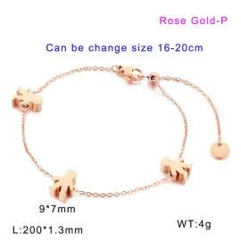 Boys and Girls Cartoon Character Children's Day Sweet Temperament Bracelet Gold-plating Bracelet Rose Gold-plating Bracelet