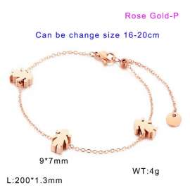 Boys and Girls Cartoon Character Children's Day Sweet Temperament Bracelet Rose Gold-plating Bracelet