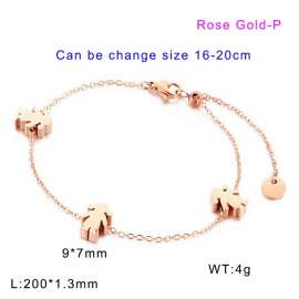 Boys and Girls Cartoon Character Children's Day Sweet Temperament Bracelet Rose Gold-plating Bracelet