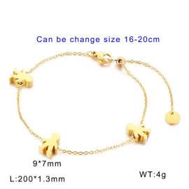 Boys and Girls Cartoon Character Children's Day Sweet Temperament Bracelet Gold-plating Bracelet