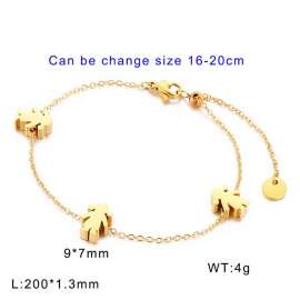 Boys and Girls Cartoon Character Children's Day Sweet Temperament Bracelet Gold-plating Bracelet