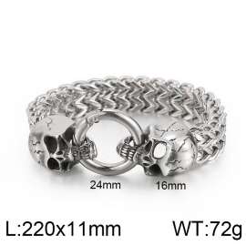 Punk Skull Charm Men Mesh Chain Man Bracelet