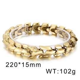 Gold punk trend domineering dragon dragon bone men's cast bracelet