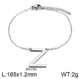 steel Color O-chain letter Z stainless steel bracelet