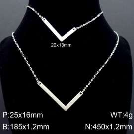 Steel Letter L Bracelet Necklace Women's O-shaped Chain Set