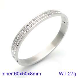 Stainless Steel Stone Bangle