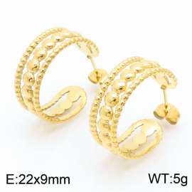 Fashion Special Stainless Steel Earring for Women Color Gold