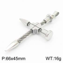 Unisex Original Stainless Steel Nails Christian Cross Pendant