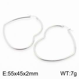 Women Romantic Stainless Steel Love Heart Frame Earrings