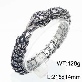 316L stainless steel cast dragon scale snake body eagle beak bracelet