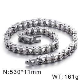 Steel color bicycle chain fashion necklace bicycle chain