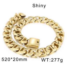 Gold Casting Thick Necklace Punk Style Hip Hop 8-character Chain