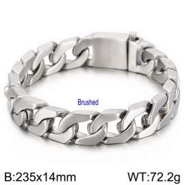Fashion trendy men's Cuban chain titanium steel matte bracelet