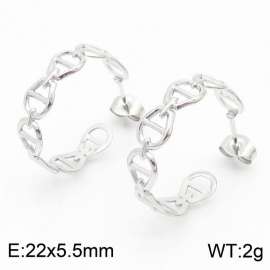 Fashion Special Stainless Steel Earring for Women Color Silver