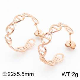 Fashion Special Stainless Steel Earring for Women Color  Rose Gold
