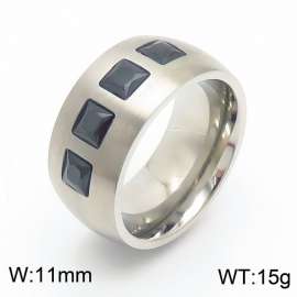 Stainless Steel Stone&Crystal Ring