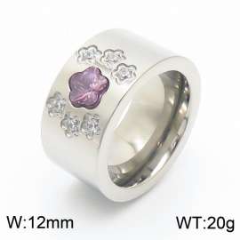 Stainless Steel Stone&Crystal Ring