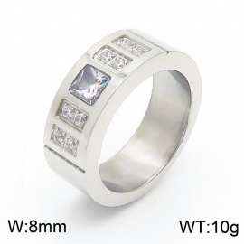 Stainless Steel Stone&Crystal Ring