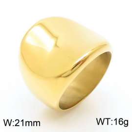 Personalized Ring 18K Gold-plated Stainless Steel Geometry Round Finger Rings