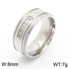 Stainless Steel Stone Ring