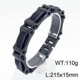 Bike Chain Bracelet Men Black Stainless Steel Motorcycle Punk Bracelets