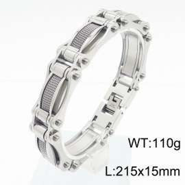 Bike Chain Bracelet Men Silver Stainless Steel Motorcycle Punk Bracelets