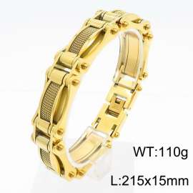 Bike Chain Bracelet Men Gold Stainless Steel Motorcycle Punk Bracelets