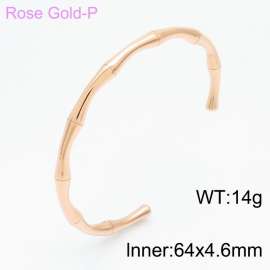 Bamboo Simple Fashion Bracelet ins Bracelet Rose Gold-plating Bangle