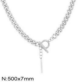 Stainless steel OT buckle necklace