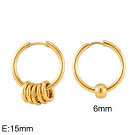 Stainless steel golden earrings