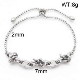 2mm Stainless Steel Adjustable Bracelet Link Chain Silver Color
