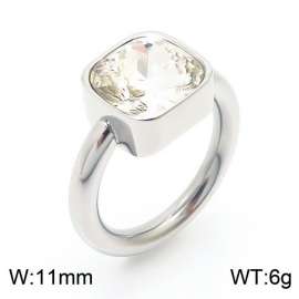 Stainless Steel Stone&Crystal Ring