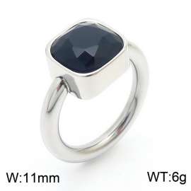 Stainless Steel Stone&Crystal Ring