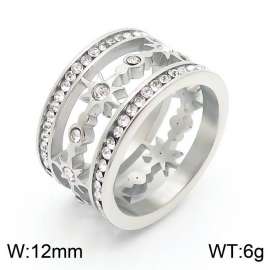 Stainless Steel Stone&Crystal Ring