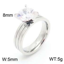 Stainless Steel Stone&Crystal Ring