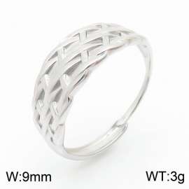 French Fashion Ring Women Stainless Steel Silver Color