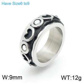 Stainless Steel Stone&Crystal Ring