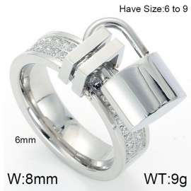 Stainless Steel Stone&Crystal Ring