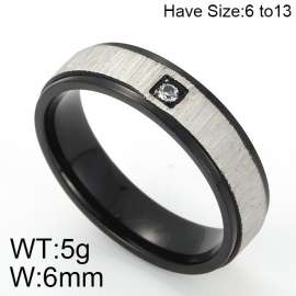 Stainless Steel Stone&Crystal Ring